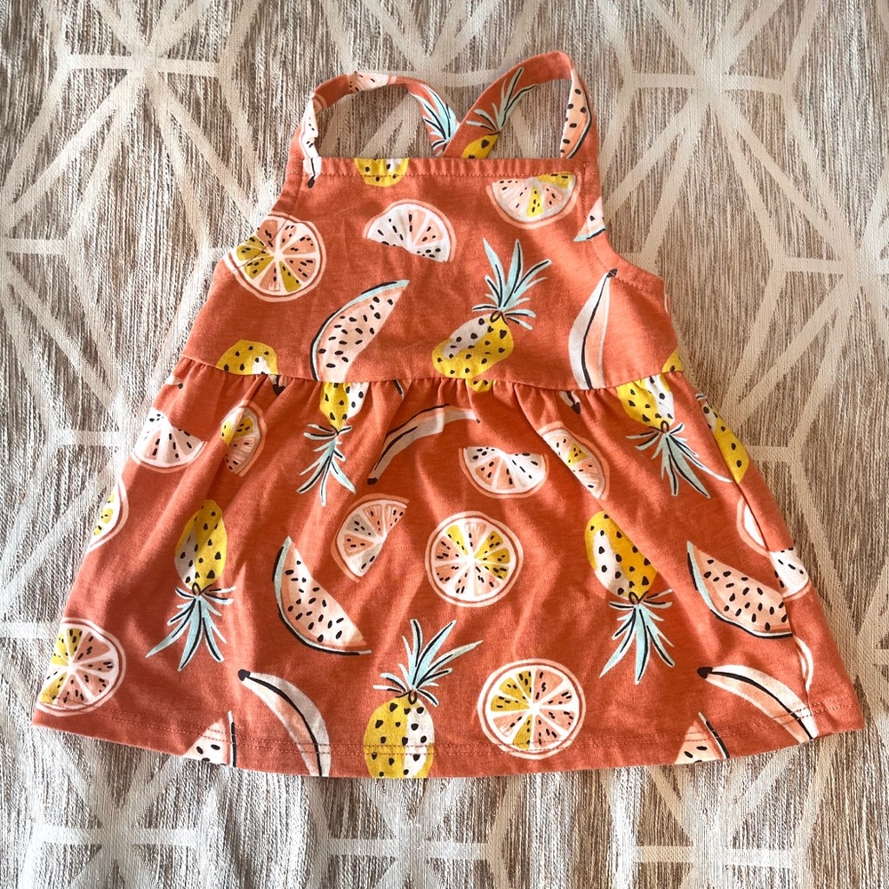 Carter's Coral Fruit Pattern Dress